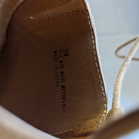 LANE BRYANT lace-up ankle wrap woven wedge platform sandals - Picture 9 of 10